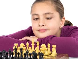teaching patience - girl playing chess