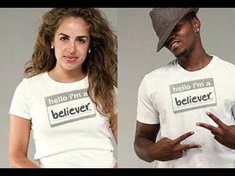Christian T-shirts hello im believer