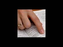 Select a Bible Passage point finger