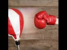 Boxing glove and punching bag