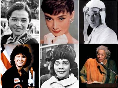 Great Women in History: Rosa Parks, Audrey Hepburn, Amelia Earhart, Sally Ride, Coretta Scott King, Toni Morrison