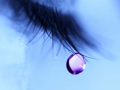 Close up of a tear