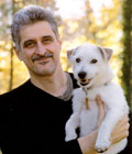 Patrick McDonnell with his dog, Earl