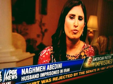 Naghmeh on TV appealing for Saeed's release