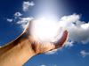 Hand with light orb