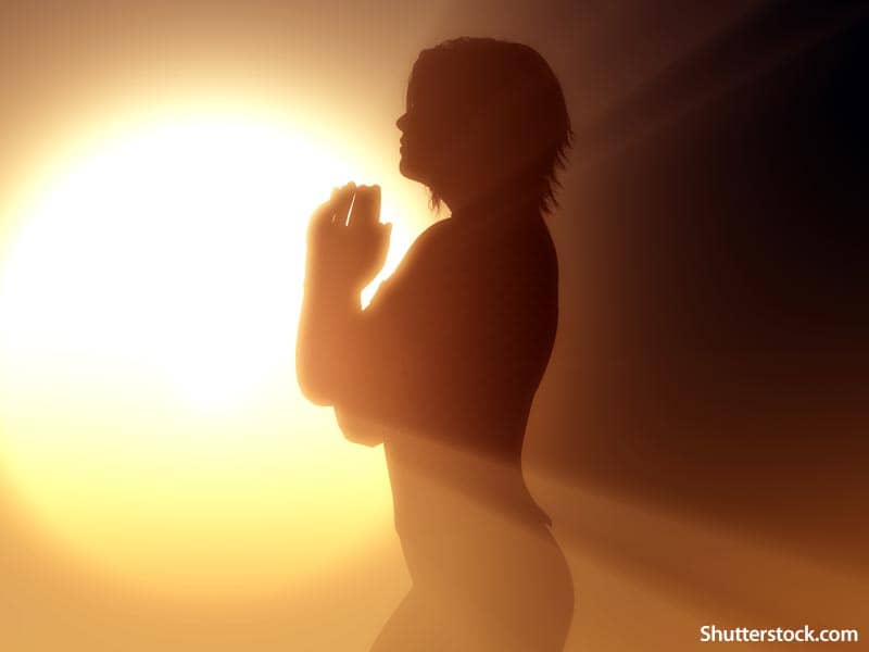 people woman praying sunlight