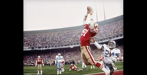 Dwight Clark Making Catch to Score Winning Touchdown