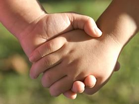 children holding hands