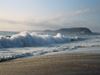 Ocean waves on beach
