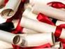 Graduation diploma scrolls
