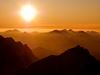Sunrise over mountains
