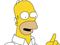 homer pointing finger