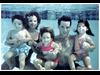 family swimming