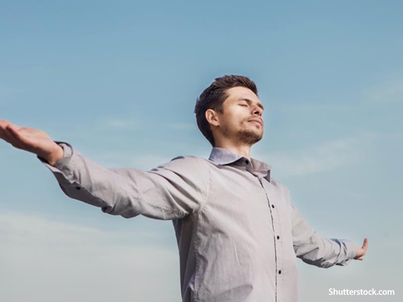 Faith Man praying praising