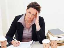 Tired office worker