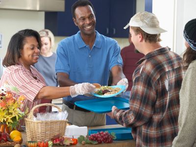 Soup kitchen volunteers