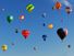 Multi-colored hot-air baloons