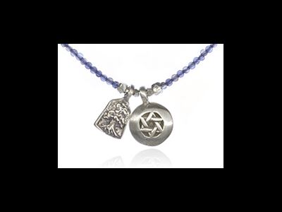 Jewish double pendant necklace