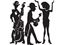 cartoon of jazz dancers