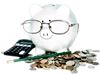 piggy bank with calculator