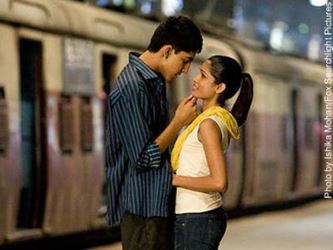 Dev Patel and Freida Pinto in Slumdog Millionaire