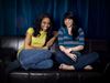 Girlfriends watching a movie
