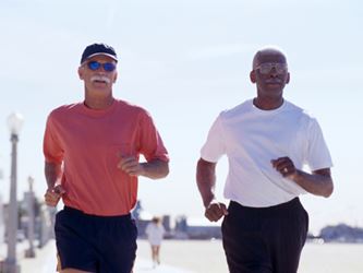 Older men jogging