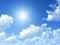 Sun in a blue sky