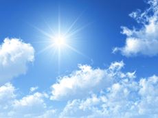 Sun in a blue sky