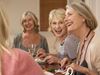 Woman at dinner party