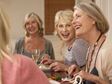 Woman at dinner party