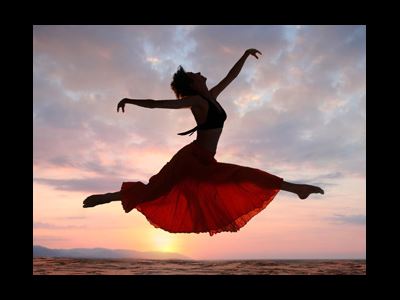 Dancing Woman at Sunset