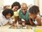 Family Playing Board Game
