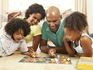 Family Playing Board Game