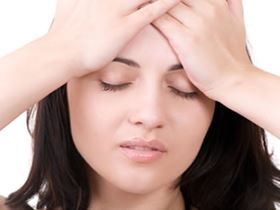 woman with headache