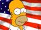 homer simpson and american flag