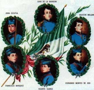 6 ninos war heroes, Los ninos heroes of mexico city