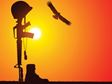 military background with eagle