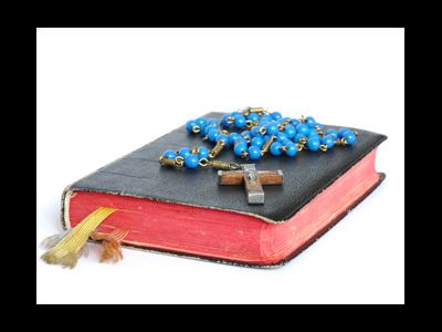 Rosary and Bible