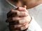 Woman praying hands
