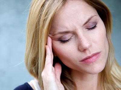 Woman with headache