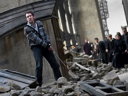 Neville wields the Sword of Gryffindor