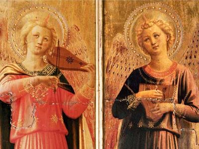 Linaiuoli Madonna (details) by Fra Angelico