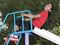 Laughing child on slide