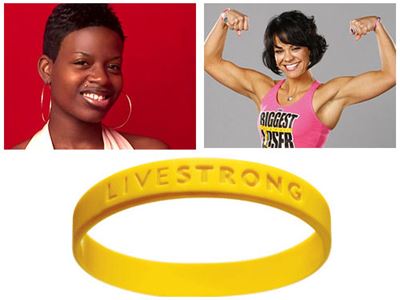 Fantasia American Idol Ali from The Biggest Loser Livestrong Bracelet