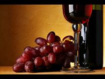 Red Wine and Grapes