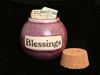 Money in blessings jar