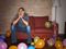Sad man at birthday party