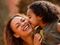 Happy mom and child