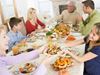 Family gathered at the dinner table